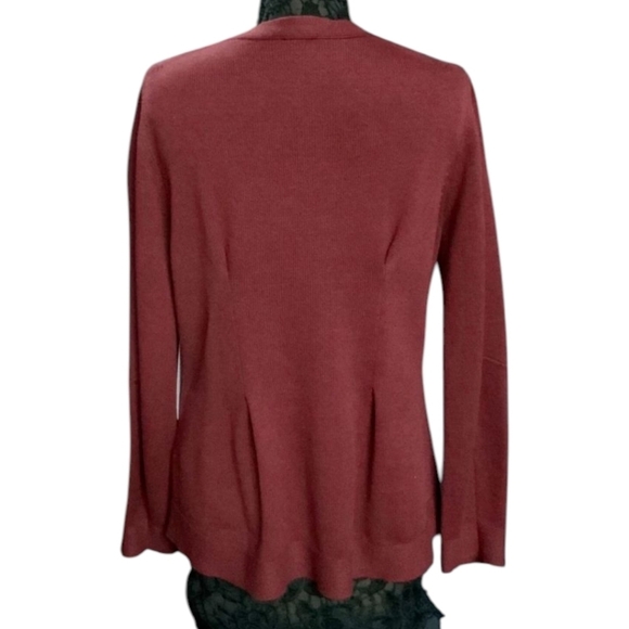 CAbi Deep Red Cardigan The "Catch" Button Down Classic Sweater Sz M - Picture 6 of 10